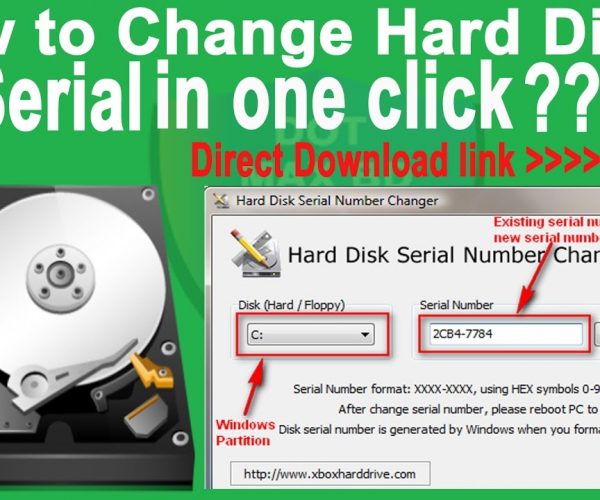 HDD seri numarasını ve volume ID sini Değiştirme
